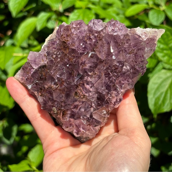 Jewelry - Stunning Deep Purple Amethyst Cluster with Cacoxenite and Hematite Inclusions